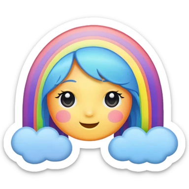 Shy Rainbow  sticker
