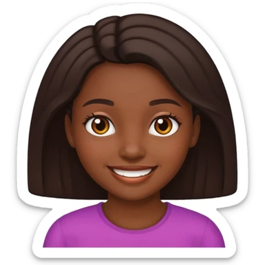 Une fille à la peau noire qui souris  sticker