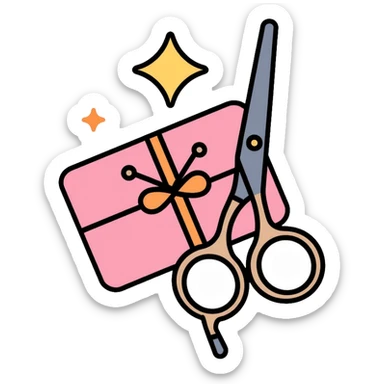Hair salon gift card sticker