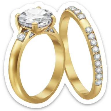 wedding ring with diamond sticker