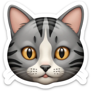 Cat tired from work  sticker