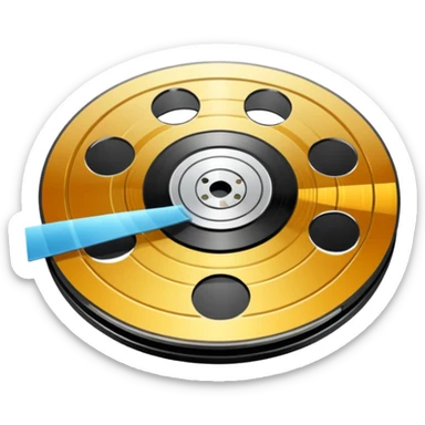 movie strips disk lines sticker