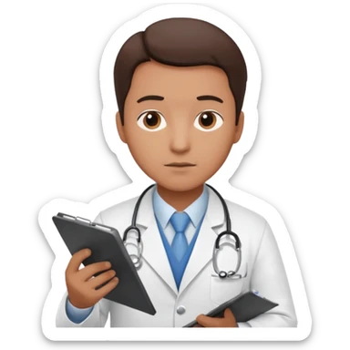 Change the eye gaze so that it is directed toward the medical chart. sticker