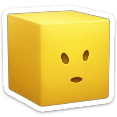 yellow cube sticker