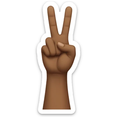 Peace sign with thumb sticking out sticker