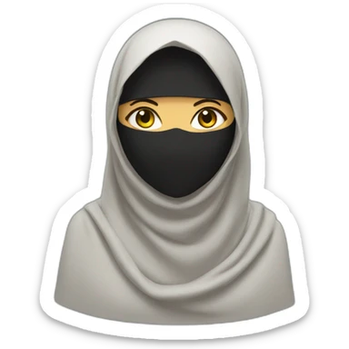 Saudi niqab women sticker