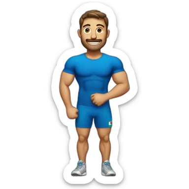 emoji of an italian fitness man sticker