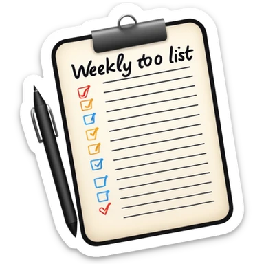 weekly to-do list sticker