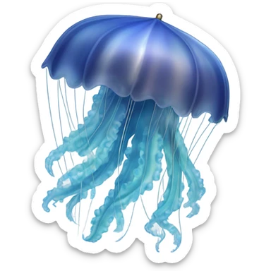 Blue jellyfish sticker