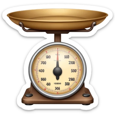 Make a weighing scale in law school emoji symbol in color brown sticker