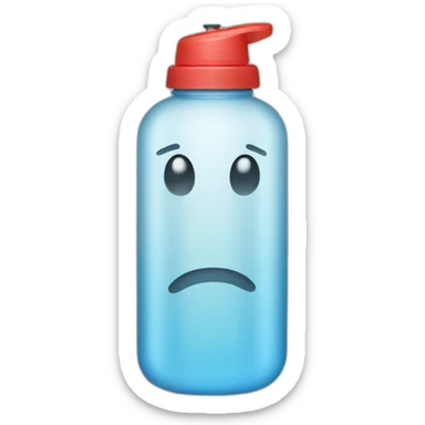 hot-face-water-bottle sticker