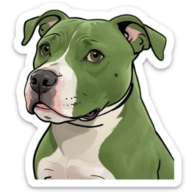 Tan pitbull boxer mix sticker