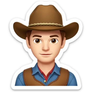Cowboy Andrew Garfield sticker