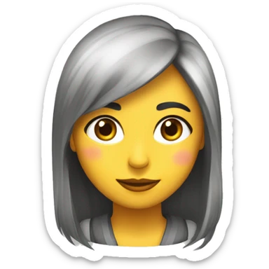 chica pelinegra lacia y enojada sticker