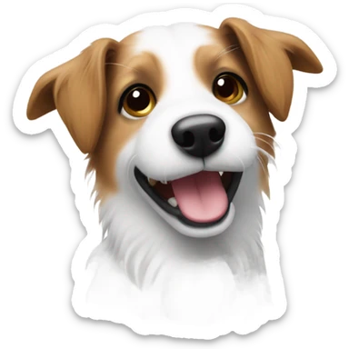Cute long haired jack russel  sticker