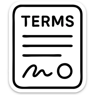 Convert this image to a clean and minimal black and white flat icon style, no color, no text, resembling a startup term sheet style. sticker