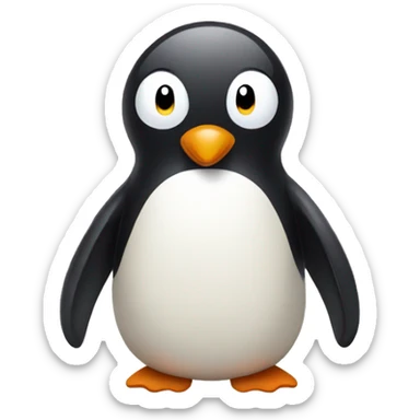 Thankful penguin sticker