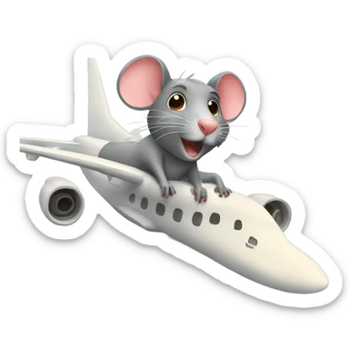 rat on an airplane sticker