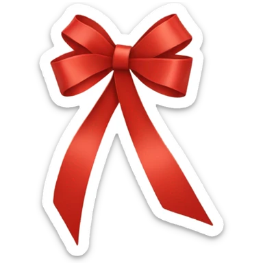 Red ribbon  sticker