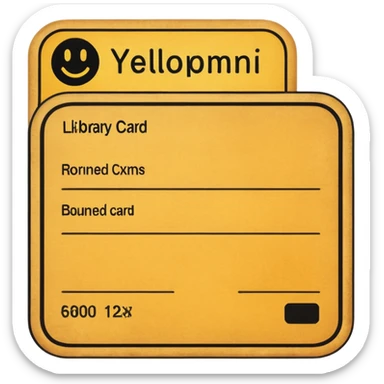 Library card
 sticker