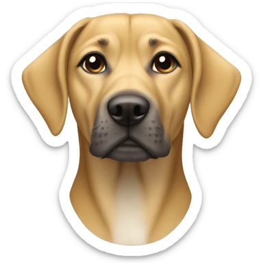 Blonde small mouth cur dog sticker