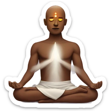 Chakra man meditating  sticker