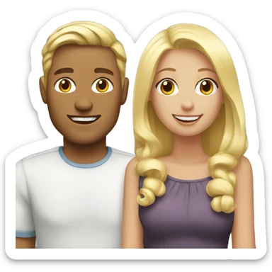 Blonde couple  sticker