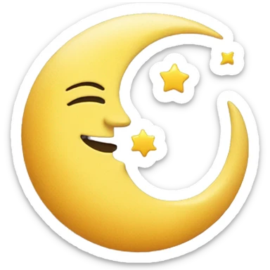 Moon and sun  sticker