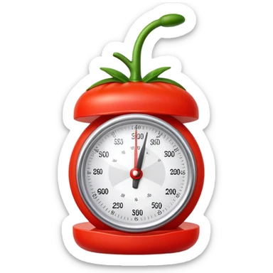 plastic pomodoro method tomato kitchen timer sticker