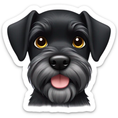 a cute black schnauzer dog  sticker