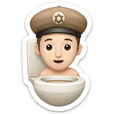 A jewish person singing in a toilet sticker