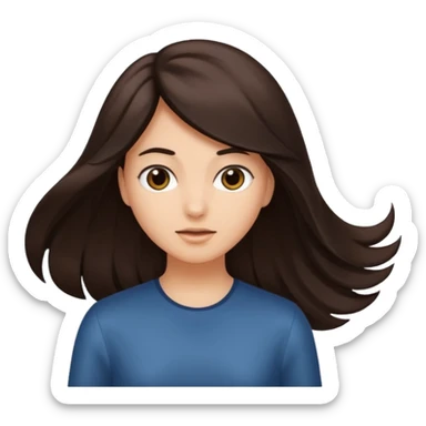 Hair flipping  sticker