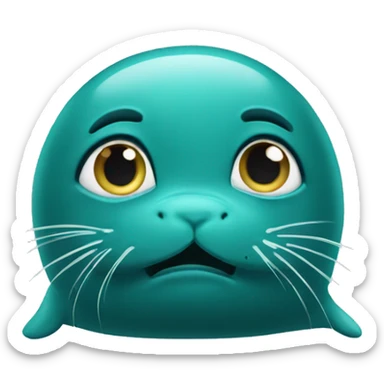 teal seal dizzy confused ordeal sad sticker