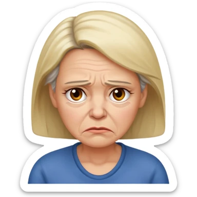 frustrated female aged 58 emoji sticker