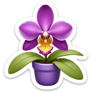 Orchidée violet à nervures blanches sticker
