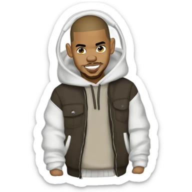 Cartoon Chris Brown  sticker