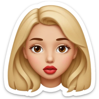 Girl kisses  sticker