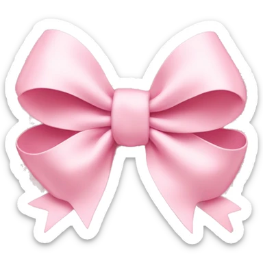 light pink bow on light pink bow sticker