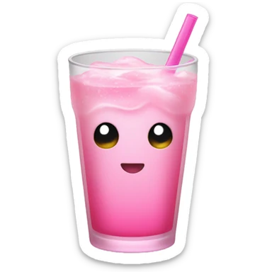 Pink girly drink sticker