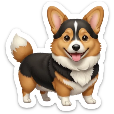 Black and tan corgi sticker
