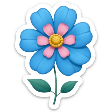 Apena faça uma Flor de uma cor azul q nem uma rosa mucha sticker
