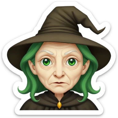 ugly witch sticker