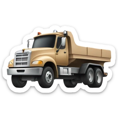 Tan flat bed tow truck sticker