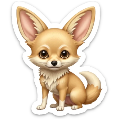 Fennec-Fox-chihuahua-hybrid, full body sticker