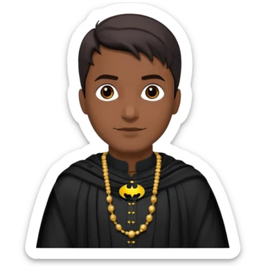 Batman wearing kurta shalwar black ND shawl  sticker