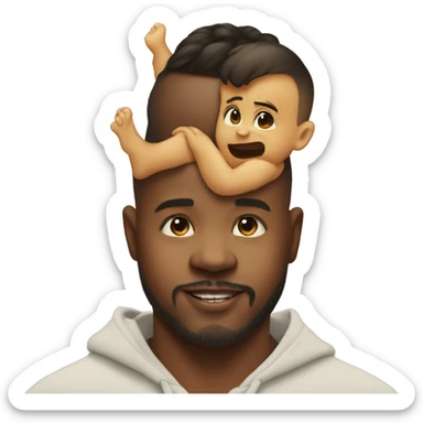 baby on daddy back sticker