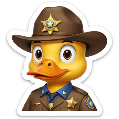 Sheriff duck sticker