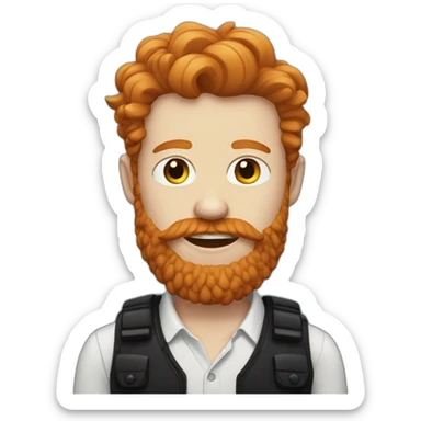 Ginger emoji with blackberry beard sticker