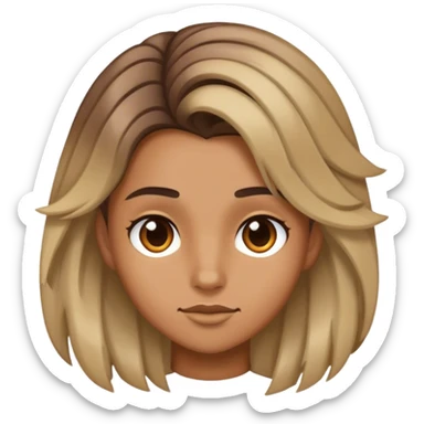 nonchalant baddie with highlights in hair sticker