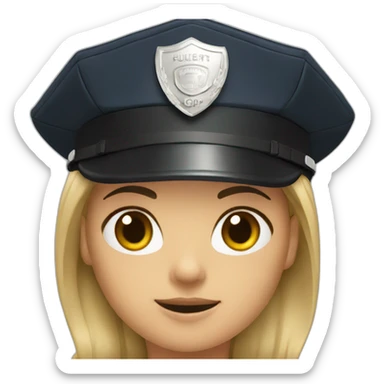 Female cop sticker